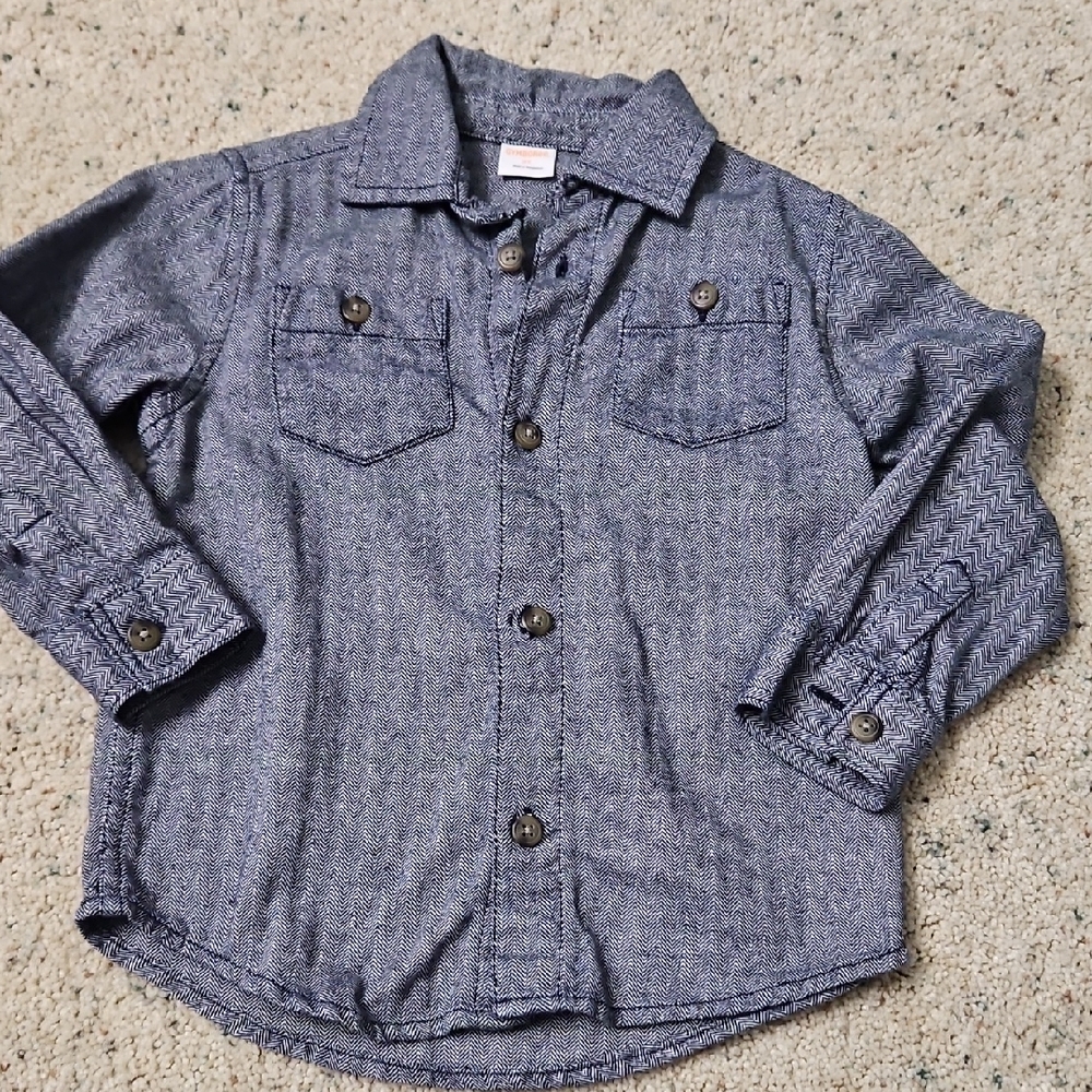 Gymboree Gray Button-Down Shirt for Kids